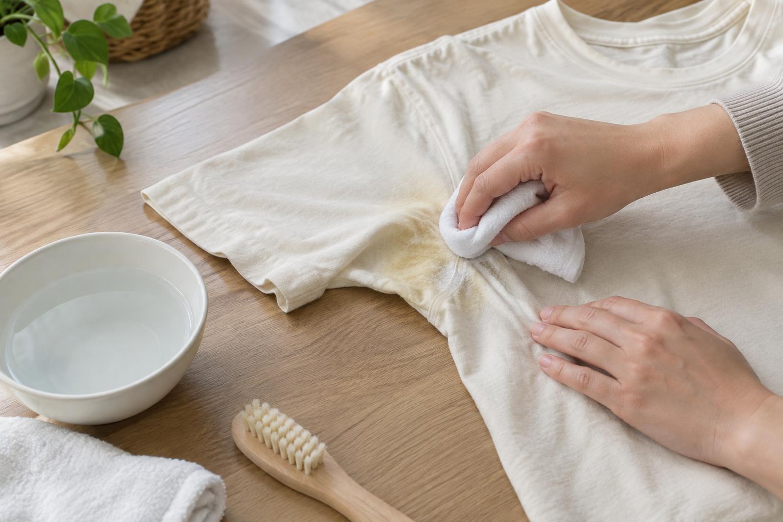 How to Remove Sweat Stains and Deodorant Buildup from Clothes